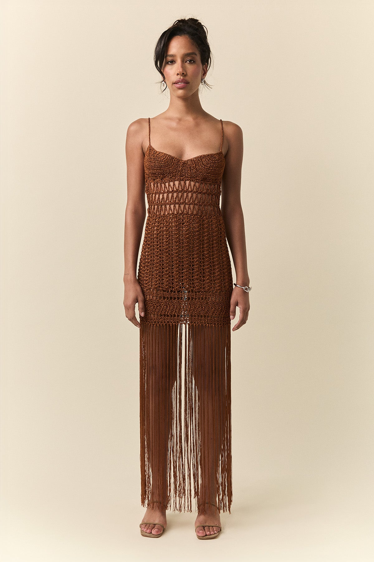 Freya dress in bronze