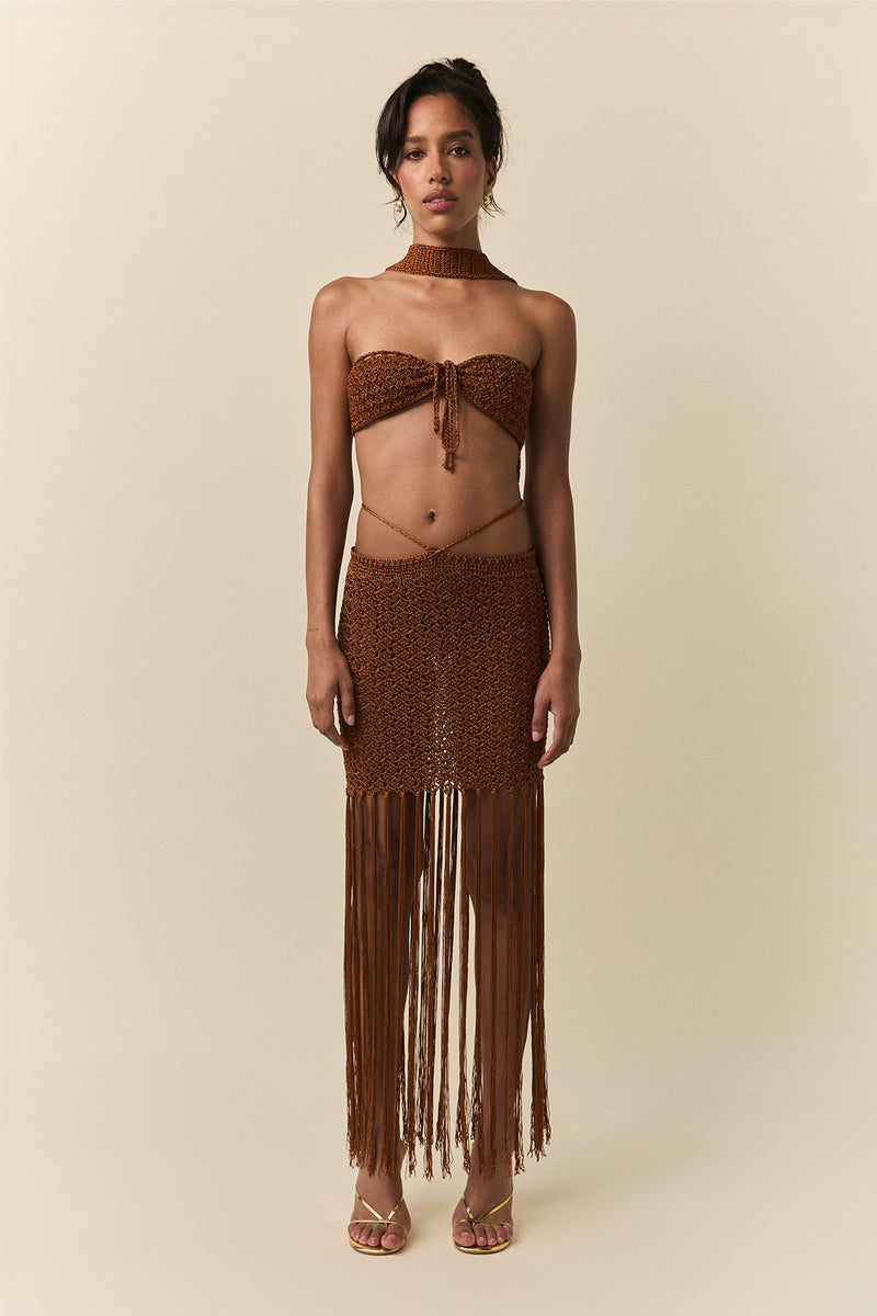 Atenea skirt in bronze