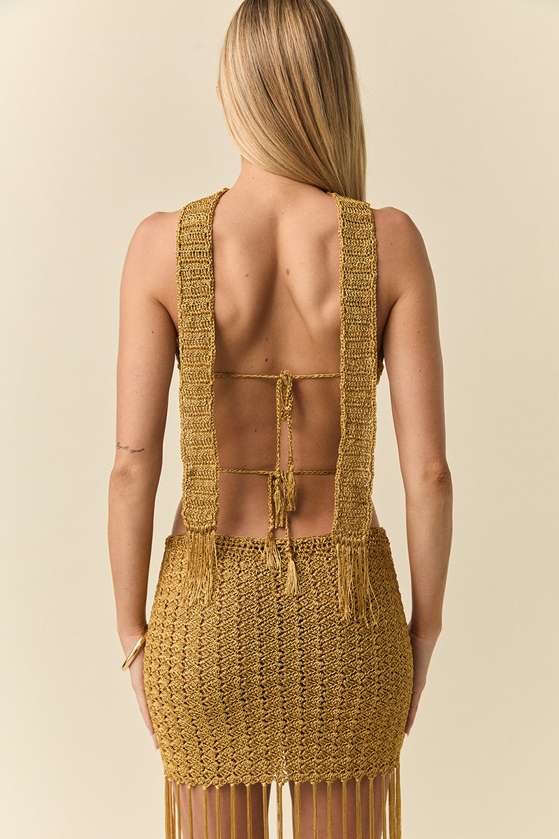 Venus scarf in gold