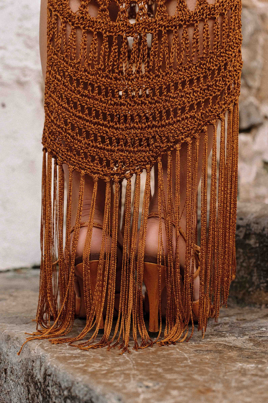 Gaia skirt in bronze