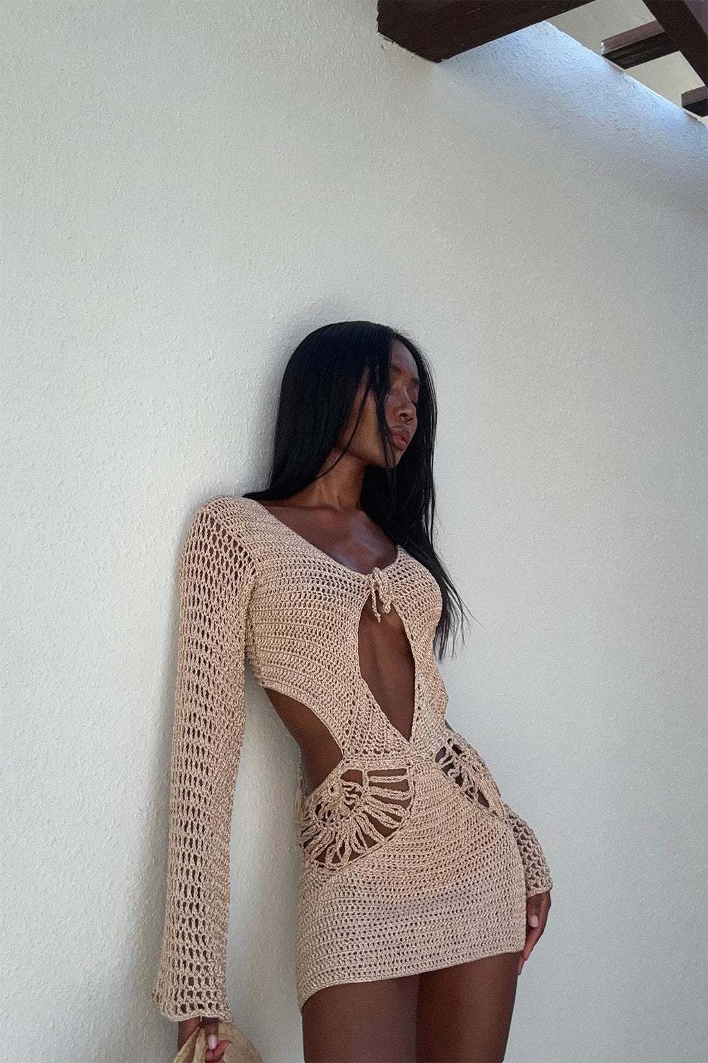 Gia mini dress in champagne