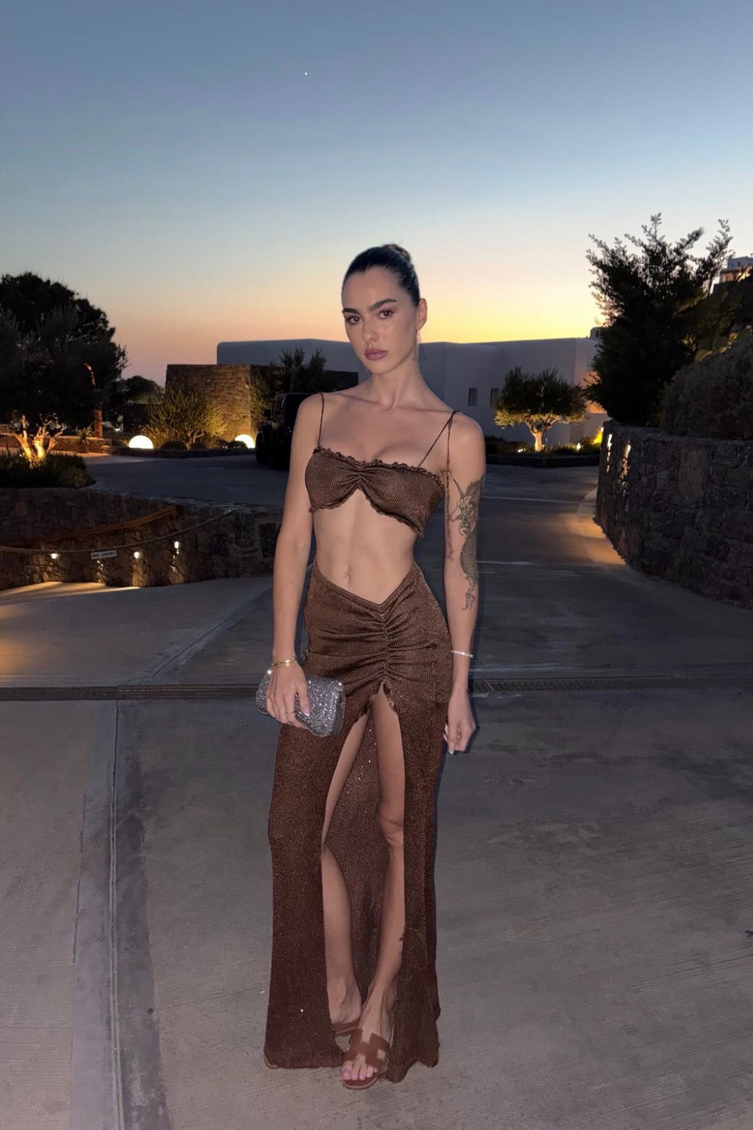 Solara skirt in chocolate