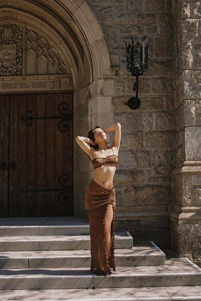 Solara skirt in chocolate