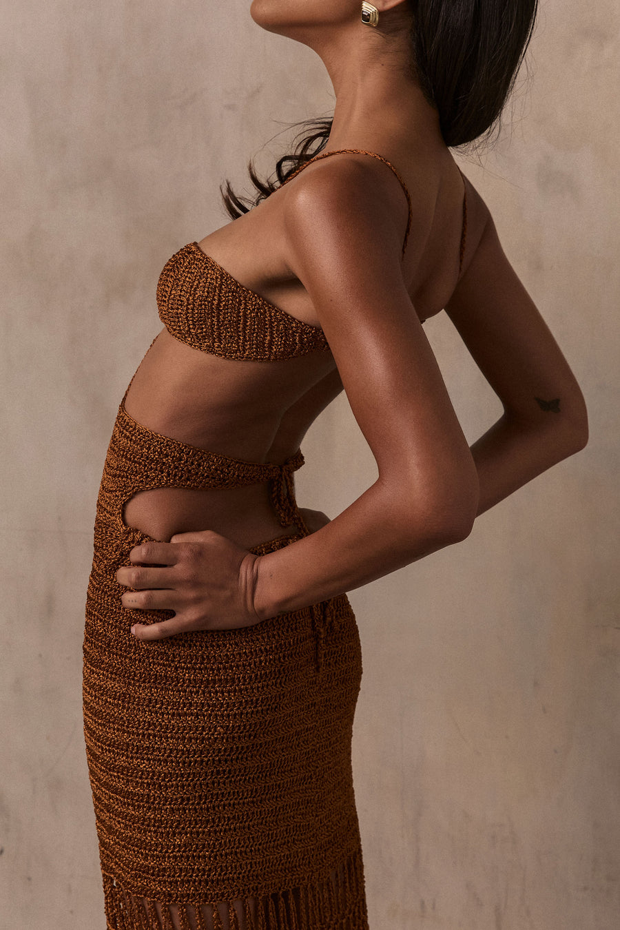 Hera dress in bronze