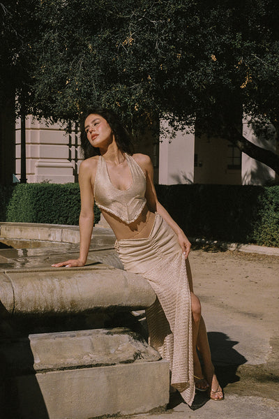 Nubia skirt in champagne