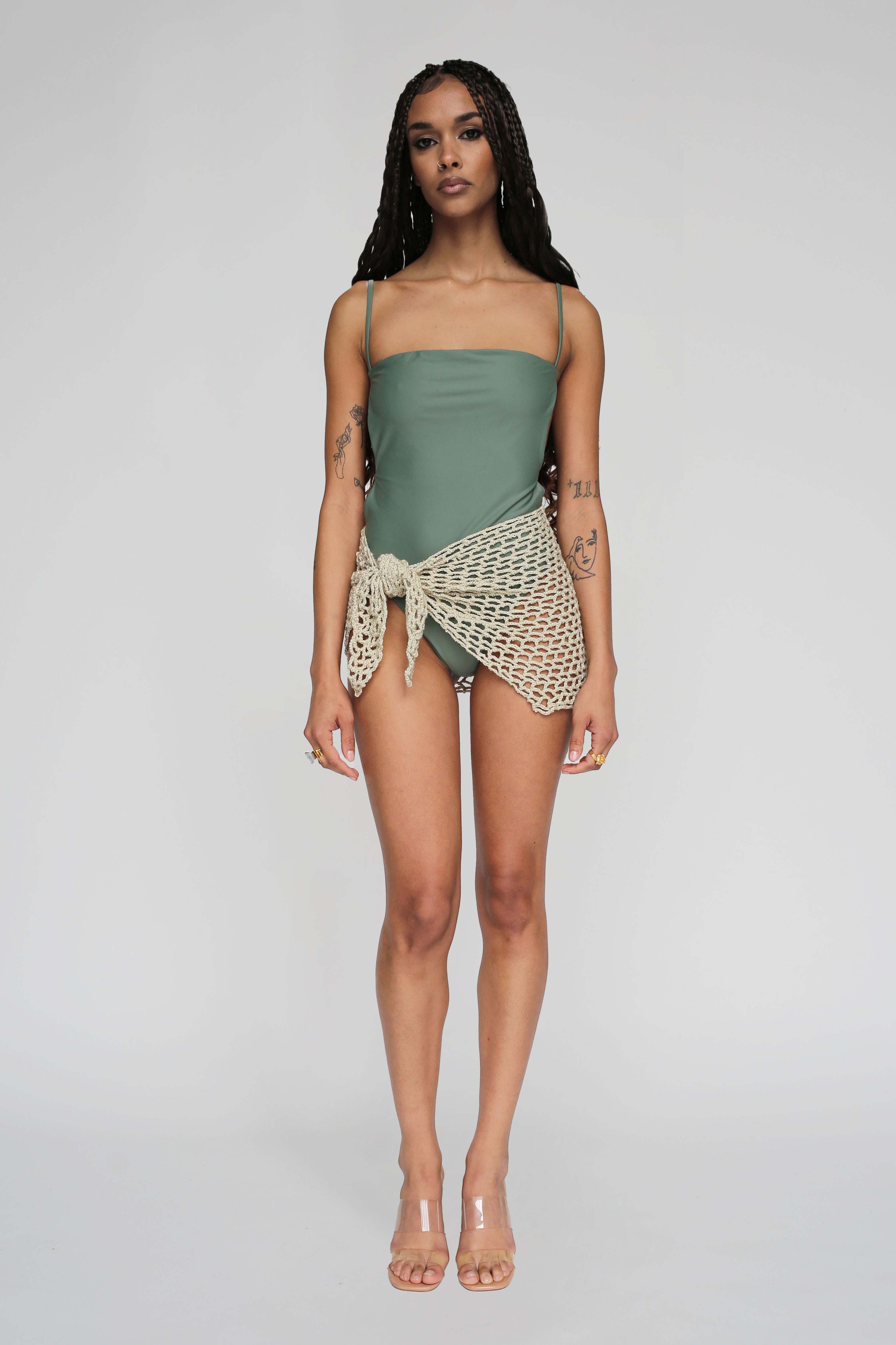 Nalu one piece swimsuit in seagrass